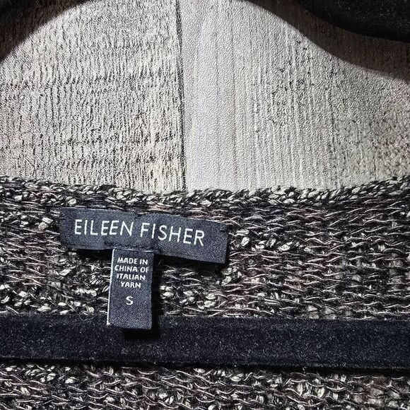 Eileen Fisher Bronze Sparkle Scoopneck Dolman Sleeve Box Top  Linen Blend - Picture 4 of 5